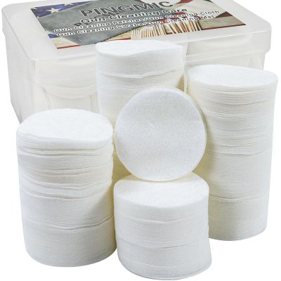 Thick Gun Cleaning Pads 900PCS with Storage Box - Round Gun Cleaner for 9mm, .22, .380, .308, .357, .45 Caliber Firearms