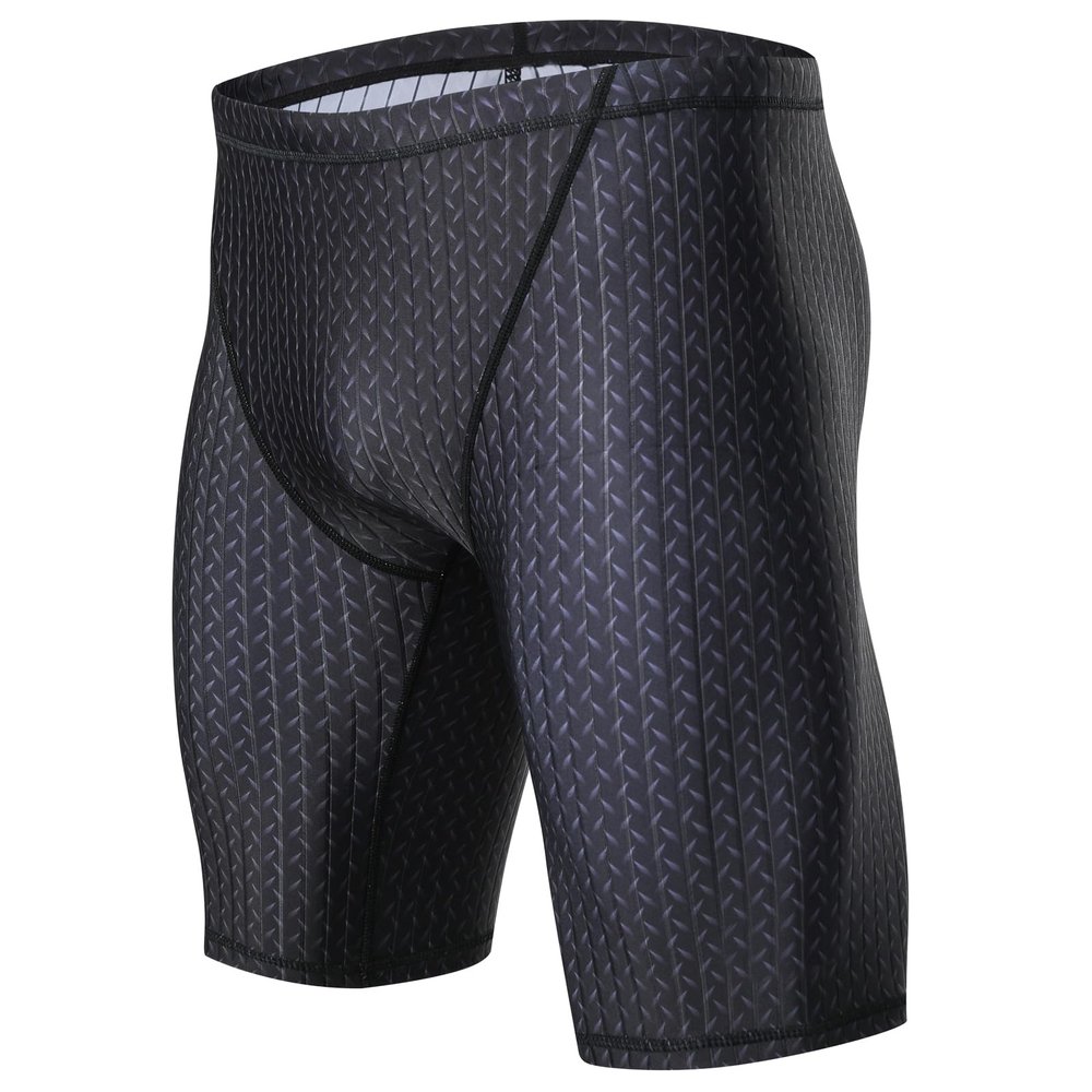KGKE Mens-Swim-Jammers Athletic-Swimwear Quick-Dry-Shorts Durable-Team-Swimsuits - Drawstring Competition Swimming Soft UPF50+ (Geometry Strip, 2XL)