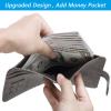 Airtag Passport Holder Cover Wallet RFID Blocking Leather Case Travel Essentials Luggage Accessories Travel Must Have(118#Grey) view 4
