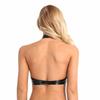 Linjinx Women's Sexy Club Outfits PVC Leather 2 Piece Crop Top with Skirt Set with Garter Belts Black Type A X-Large view 3