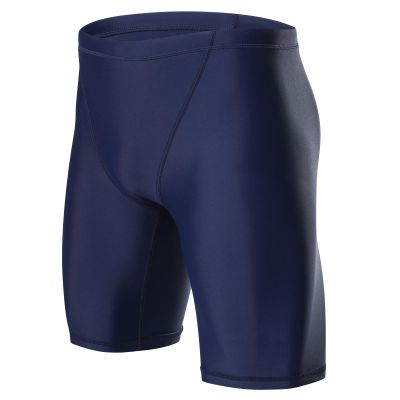 K898 Men's Swim Jammers UPF50+, Swim Training Printed Jammer Swimsuit Endurance Compression for Men (Navy-WF, S)