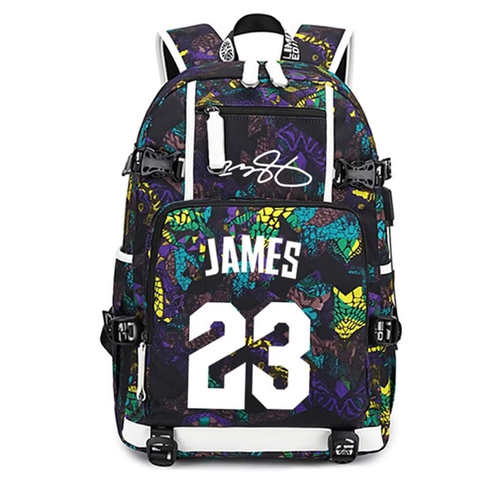 FANwenfeng Basketball Player 23 Luminous Backpack Travel Daypack Fans Bag (Style 8)