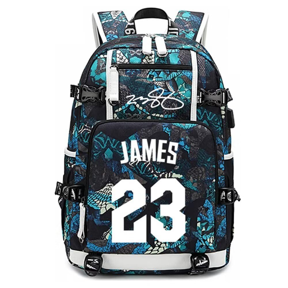 FANwenfeng Basketball Player 23 Luminous Backpack Travel Daypack Fans Bag (Style 15)