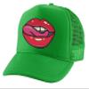 ALLNTRENDS Trucker Hat Funny Lips Snapback Mesh Adjustable Cap (Kelly Green) view 1