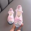 Ikevan Children House Shoes Girls Flat Bottomed Embroidered Sandals Fashionable Costume Children (Pink, 11 Little Child) view 2
