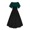 NATHGAM Womens Renaissance Dresses Gothic Corset Halloween Costumes Medieval Steampunk Cocktail Solid Victorian Ball Gowns Green view 4