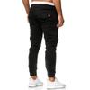 Mens Casual Jogger Pants with Pockets Drawstring Chino Cargo Work Pants Tapered Outdoor Lightweight Cotton Twill Track Jogging Tactical Utility Trousers Sweatpants(Black,XX-Large) view 4