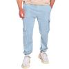 Mens Fashion Jogger Athletic Gym Pants Drawstring Elastic Waist Ripstop Work Cargo Hiking Pants Big and Tall Summer Lightweight Breathable Tactical Utility Sweatpants(Light Blue,X-Large) view 1