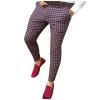 GOKKILRW Mens Chinos Elastic Waist Slim Fit Stretch Plaid Flat-Front Skinny Golf Dress Pants Business Suit Pants Casual Work Pencil Lounge Pajamas Pants(Wine,Medium) view 1