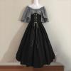 NATHGAM Womens Renaissance Dresses Gothic Corset Halloween Costumes Medieval Steampunk Cocktail Solid Victorian Ball Gowns Gray view 2