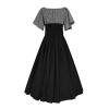 NATHGAM Womens Renaissance Dresses Gothic Corset Halloween Costumes Medieval Steampunk Cocktail Solid Victorian Ball Gowns Gray view 4