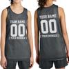 Custom Team Basketball Jersey with Your Custom Name and Number Youth Sports Tee Iron Grey view 1