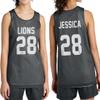 Custom Team Basketball Jersey with Your Custom Name and Number Youth Sports Tee Iron Grey view 2