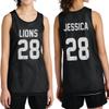 Custom Team Basketball Jersey with Your Custom Name and Number Youth Sports Tee Black view 2