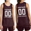 Custom Team Basketball Jersey with Your Custom Name and Number Youth Sports Tee Maroon view 1
