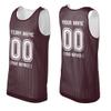 Custom Team Basketball Jersey with Your Custom Name and Number Youth Sports Tee Maroon view 3