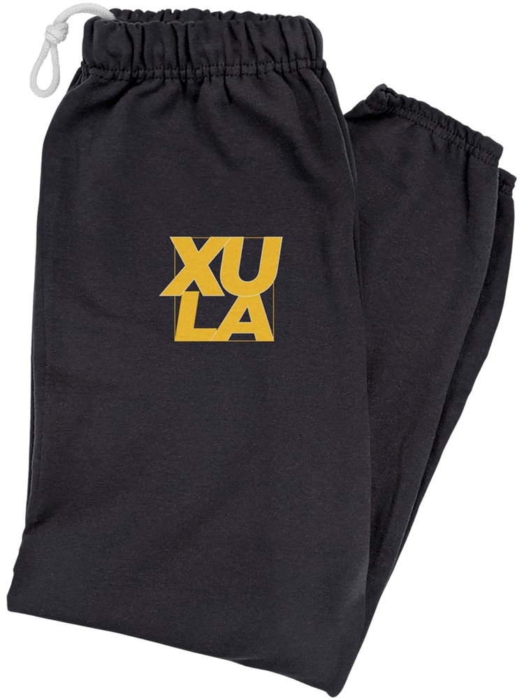 LOGOVISION Xavier University of Louisiana Primary Logo Mens Jogger Sweatpants, Black, Small