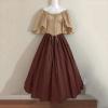 NATHGAM Womens Renaissance Dresses Gothic Corset Halloween Costumes Medieval Steampunk Cocktail Solid Victorian Ball Gowns Beige view 2