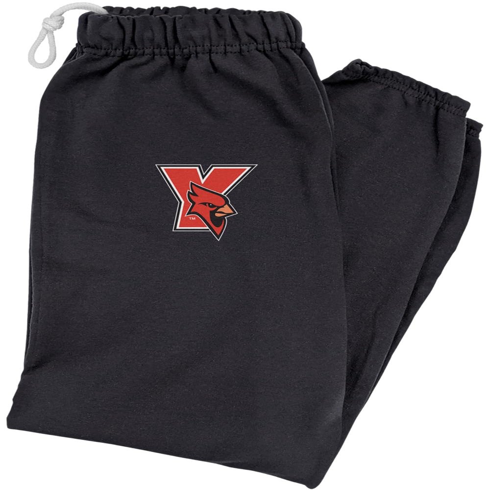 LOGOVISION York College Primary Logo Mens Jogger Sweatpants, Black, Medium