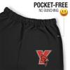 LOGOVISION York College Primary Logo Mens Jogger Sweatpants, Black, Medium view 3