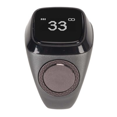 Smart Bluetooth Finger Counter, Smart Muslim Electronic Counter, Rechargeable Step Counting APP Support 0.49in Screen 20MM
