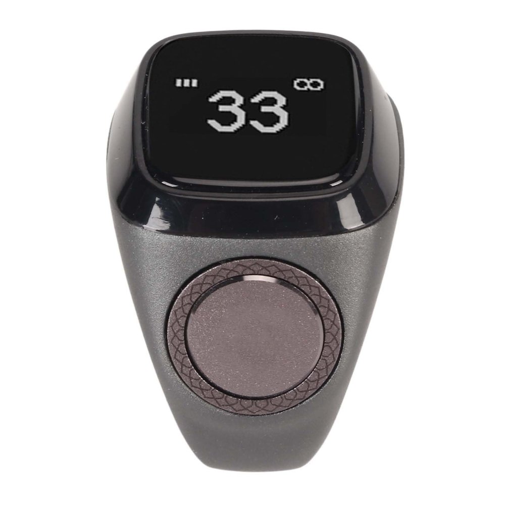 Smart Bluetooth Finger Counter, Smart Muslim Electronic Counter, Rechargeable Step Counting APP Support 0.49in Screen 20MM
