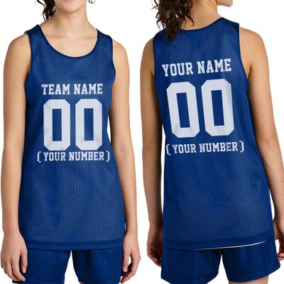 Custom Team Basketball Jersey with Your Custom Name and Number Youth Sports Tee True Royal