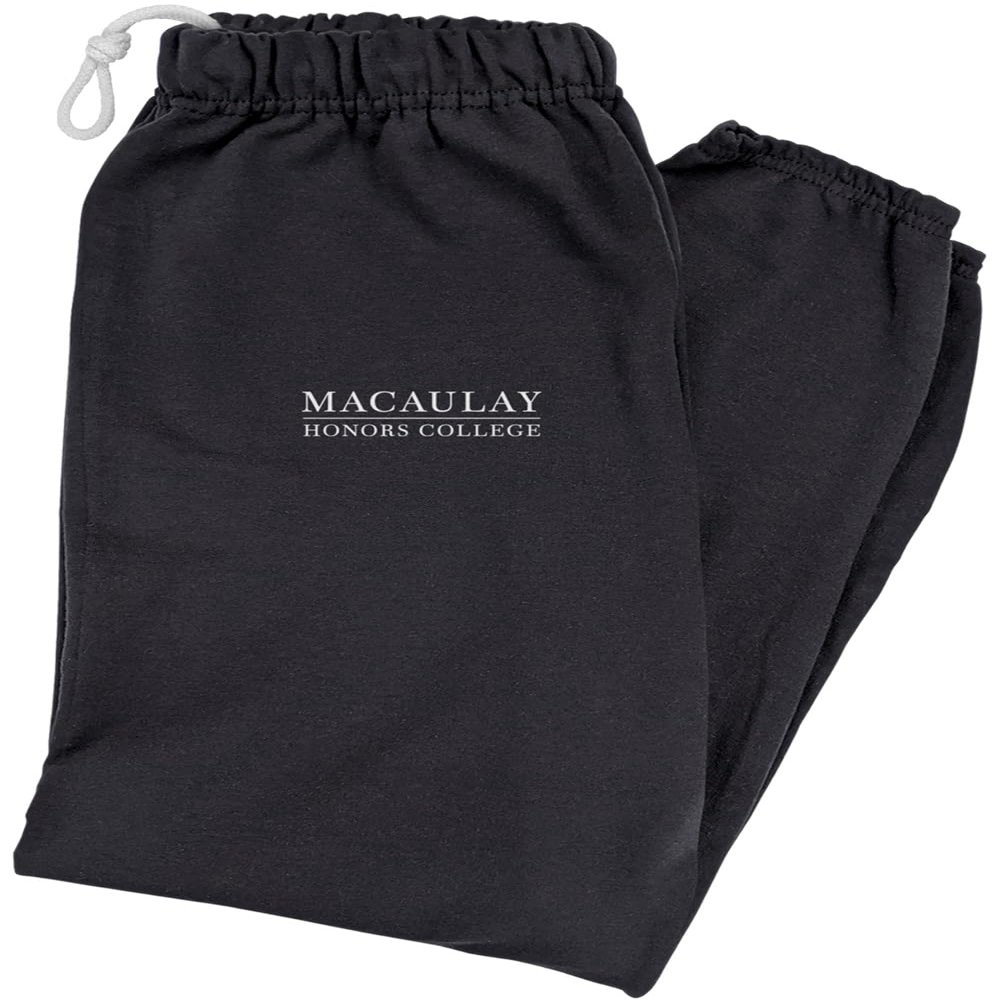 LOGOVISION Macaulay Honors College Primary Logo Mens Jogger Sweatpants, Black, X-Large