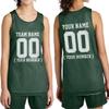 Custom Team Basketball Jersey with Your Custom Name and Number Youth Sports Tee Forest Green view 1