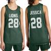 Custom Team Basketball Jersey with Your Custom Name and Number Youth Sports Tee Forest Green view 2