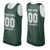 Custom Team Basketball Jersey with Your Custom Name and Number Youth Sports Tee Forest Green view 3