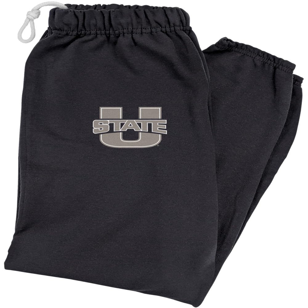 LOGOVISION Utah State University Primary Logo Mens Jogger Sweatpants, Black, Xx-Large