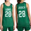 Custom Team Basketball Jersey with Your Custom Name and Number Youth Sports Tee Kelly Green view 2