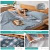 Sleeping Bag Liner Lightweight Travel Camping Sheet Sleep Bag Liner Adults Children 100% Cotton Plaid Stripes Hotel Compact Portable Sleeping Sack Single Double ( Color : Blue C , Size : 80x210cm-31x8 view 2