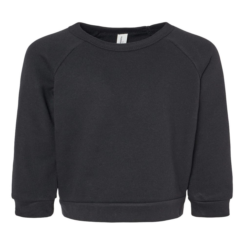 Bella Canvas Toddler Sponge Fleece Raglan Sweatshirt, 5T, Deep Heather