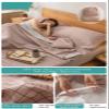 Sleeping Bag Liner Lightweight Travel Camping Sheet Sleep Bag Liner Adults Children 100% Cotton Plaid Stripes Hotel Compact Portable Sleeping Sack Single Double ( Color : Pink , Size : 80x210cm-31x82" view 2