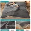 RUZGAR Cotton Sleeping Bag Liner with Zipper 100% Cotton Travel Sheet Sleep Sack Adult Children Large Small Travel Sleeping Bag for Hotels Camping Hiking (Color : Graey, Size : 200x210cm-78x82) view 2