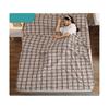 Sleeping Bag Liner 100% Cotton Plaid Stripes Sleep Sack Lightweight Travel Sheet Single/Double Sleeping Sheets for Backpacking Hotel Hostels and Traveling ( Color : Brown B , Size : 160x210cm-63x82" ) view 1