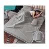 Sleeping Bag Liner Cotton Plaid Stripes Camping Travel Sheets Adults Children Sleeping Sack for Backpacking Hotel Hostels Traveling Lightweight Single Double Sleep Sack ( Color : Gray B , Size : 120x2 view 1