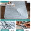 Sleeping Bag Liner 100% Cotton Plaid Stripes Sleep Sack Lightweight Travel Sheet Single/Double Sleeping Sheets for Backpacking Hotel Hostels and Traveling ( Color : Blue , Size : 160x210cm-63x82" ) view 2