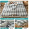 RUZGAR Cotton Sleeping Bag Liner with Zipper 100% Cotton Travel Sheet Sleep Sack Adult Children Large Small Travel Sleeping Bag for Hotels Camping Hiking (Color : Gray B, Size : 200x210cm-78x82) view 2