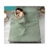 Sleeping Bag Liner 100% Cotton Plaid Stripes Sleep Sack Lightweight Travel Sheet Single/Double Sleeping Sheets for Backpacking Hotel Hostels and Traveling ( Color : Green A , Size : 200x210cm-78x82" ) view 1