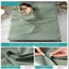 Sleeping Bag Liner 100% Cotton Plaid Stripes Sleep Sack Lightweight Travel Sheet Single/Double Sleeping Sheets for Backpacking Hotel Hostels and Traveling ( Color : Green A , Size : 200x210cm-78x82" ) view 2
