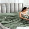 Sleeping Bag Liner 100% Cotton Plaid Stripes Sleep Sack Lightweight Travel Sheet Single/Double Sleeping Sheets for Backpacking Hotel Hostels and Traveling ( Color : Green A , Size : 200x210cm-78x82" ) view 4