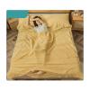 RUZGAR Cotton Sleeping Bag Liner with Zipper 100% Cotton Travel Sheet Sleep Sack Adult Children Large Small Travel Sleeping Bag for Hotels Camping Hiking (Color : Yellow, Size : 160x210cm-63x82) view 1