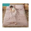 RUZGAR Cotton Sleeping Bag Liner with Zipper 100% Cotton Travel Sheet Sleep Sack Adult Children Large Small Travel Sleeping Bag for Hotels Camping Hiking (Color : Pink B, Size : 160x210cm-63x82) view 1