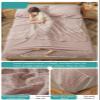 RUZGAR Cotton Sleeping Bag Liner with Zipper 100% Cotton Travel Sheet Sleep Sack Adult Children Large Small Travel Sleeping Bag for Hotels Camping Hiking (Color : Pink B, Size : 160x210cm-63x82) view 2