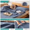 Sleeping Bag Liner Lightweight Travel Camping Sheet Sleep Bag Liner Adults Children 100% Cotton Plaid Stripes Hotel Compact Portable Sleeping Sack Single Double ( Color : Blue , Size : 200x210cm-78x82 view 2