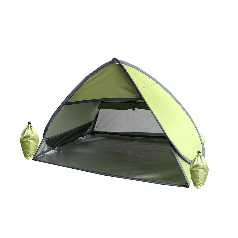 RXQNN Small Pop Up Beach Tent Portable Head Tent, Pet Shade Canopy with Breathable Meshed Window for Dogs/Cats (Light Green)