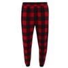 Burnside Mens Flannel Jogger, 3XL, Red-Black view 1